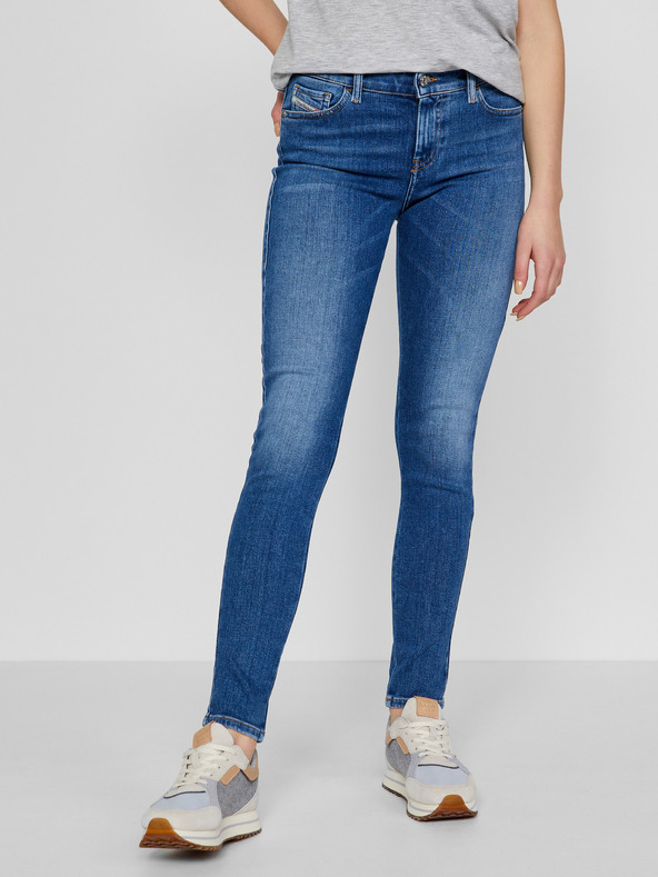 Diesel Modré dámske džínsy Diesel Slandy super skinny fit