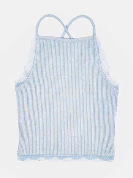 TALLY WEiJL Svetlomodrý top s čipkovanými detailmi TALLY WEiJL