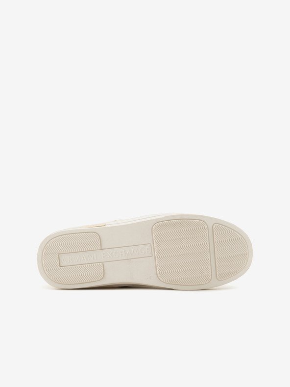Armani Exchange Zlaté a krémové dámske tenisky Armani Exchange