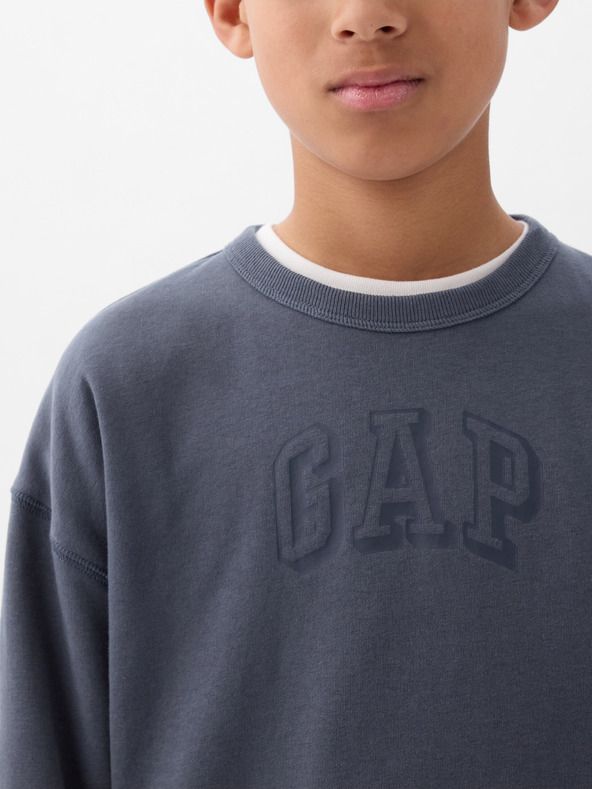 GAP Detská mikina s logom a fleece GAP
