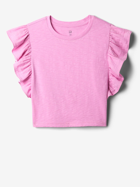 GAP Baby crop top s volánikmi GAP