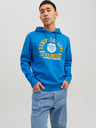 Jack & Jones Modrá pánska mikina Jack & Jones s kapucňou