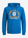 Jack & Jones Modrá pánska mikina Jack & Jones s kapucňou