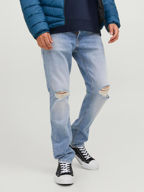 Jack & Jones Svetlomodré pánske džínsy rovného strihu Jack & Jones Tim