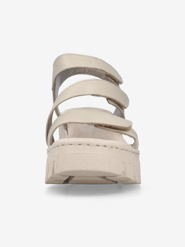 Rieker Béžové dámske sandále na podpätku Rieker