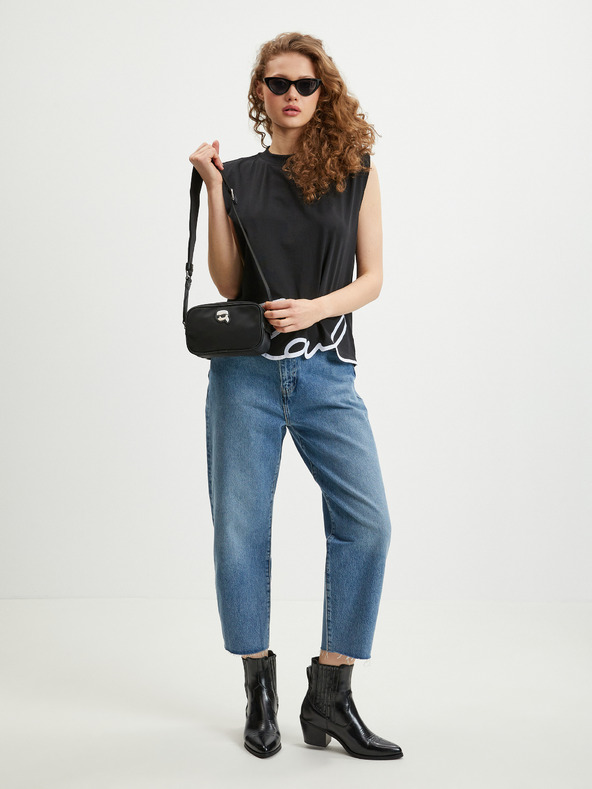 Karl Lagerfeld Čierna dámska košeľa KARL LAGERFELD