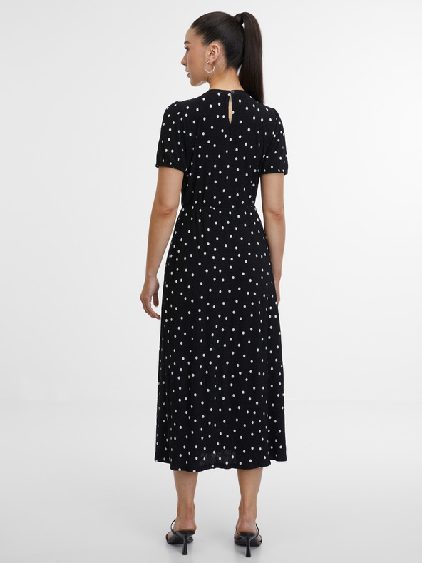 Orsay Čierne dámske vzorované šaty ORSAY