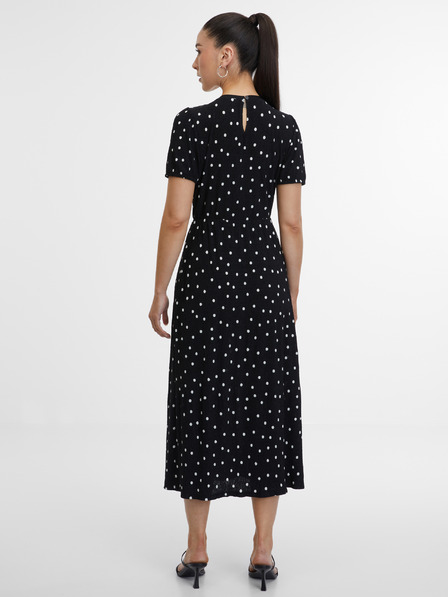 Orsay Čierne dámske vzorované šaty ORSAY