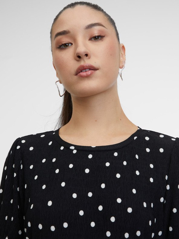 Orsay Čierne dámske vzorované šaty ORSAY