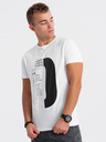 Ombre Clothing Biele pánske tričko Ombre Oblečenie
