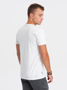 Ombre Clothing Biele pánske tričko Ombre Oblečenie