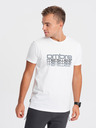 Ombre Clothing Biele pánske tričko Ombre Oblečenie