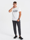 Ombre Clothing Biele pánske tričko Ombre Oblečenie
