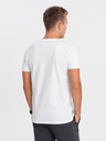 Ombre Clothing Biele pánske tričko Ombre Oblečenie