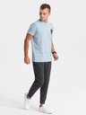 Ombre Clothing Svetlomodré pánske tričko Ombre Oblečenie