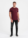 Ombre Clothing Vínová pánska košeľa Ombre Oblečenie