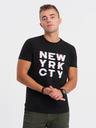 Ombre Clothing Čierne pánske tričko Ombre Clothing