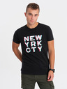 Ombre Clothing Čierne pánske tričko Ombre Clothing