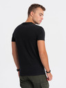 Ombre Clothing Čierne pánske tričko Ombre Clothing