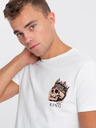 Ombre Clothing Biele pánske tričko Ombre Oblečenie