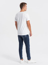 Ombre Clothing Biele pánske tričko Ombre Oblečenie