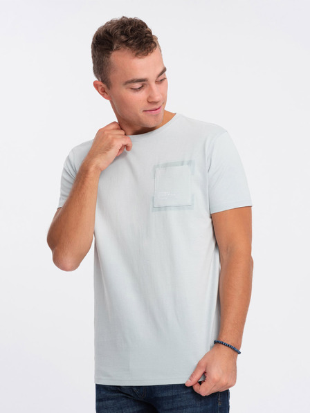 Ombre Clothing Svetlošedé pánske tričko Ombre Oblečenie