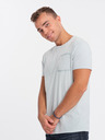 Ombre Clothing Svetlošedé pánske tričko Ombre Oblečenie