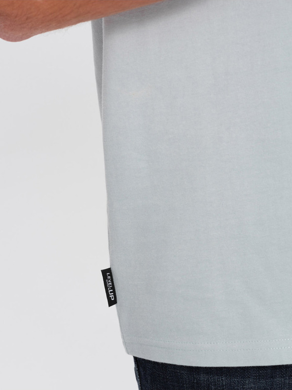 Ombre Clothing Svetlošedé pánske tričko Ombre Oblečenie