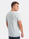 Ombre Clothing Svetlošedé pánske tričko Ombre Oblečenie