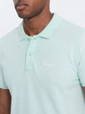 Ombre Clothing Tyrkysová pánska polokošeľa Ombre Oblečenie