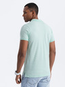 Ombre Clothing Tyrkysová pánska polokošeľa Ombre Oblečenie