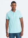 Ombre Clothing Tyrkysová pánska polokošeľa Ombre Oblečenie