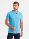 Ombre Clothing Svetlomodré pánske polo tričko Ombre Clothing