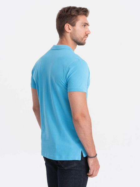 Ombre Clothing Svetlomodré pánske polo tričko Ombre Clothing