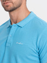 Ombre Clothing Svetlomodré pánske polo tričko Ombre Clothing