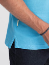 Ombre Clothing Svetlomodré pánske polo tričko Ombre Clothing