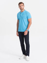 Ombre Clothing Svetlomodré pánske polo tričko Ombre Clothing