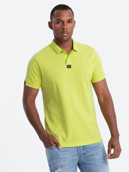 Ombre Clothing Svetlozelená Pánska polokošeľa Ombre Oblečenie