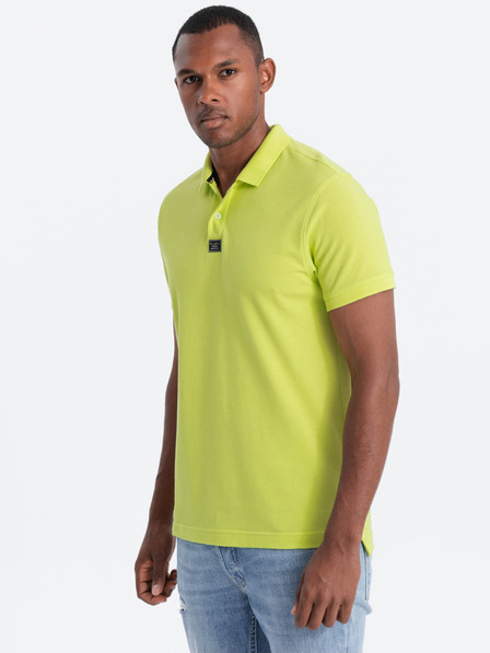Ombre Clothing Svetlozelená Pánska polokošeľa Ombre Oblečenie