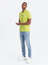 Ombre Clothing Svetlozelená Pánska polokošeľa Ombre Oblečenie