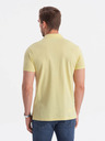 Ombre Clothing Svetložltá pánska polokošeľa Ombre Oblečenie