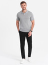 Ombre Clothing Čierne pánske kockované nohavice Ombre Clothing