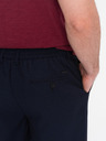 Ombre Clothing Tmavomodré pánske nohavice Chino Ombre Oblečenie