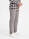 Ombre Clothing Šedé pánske nohavice Chino Ombre Oblečenie