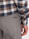 Ombre Clothing Šedé pánske nohavice Chino Ombre Oblečenie