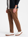 Ombre Clothing Hnedé pánske nohavice Chino Ombre Oblečenie