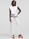 Karl Lagerfeld Biele dámske tielko KARL LAGERFELD Karl Signature