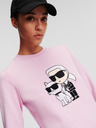 Karl Lagerfeld Svetloružová dámska mikina KARL LAGERFELD Ikonik 2.0