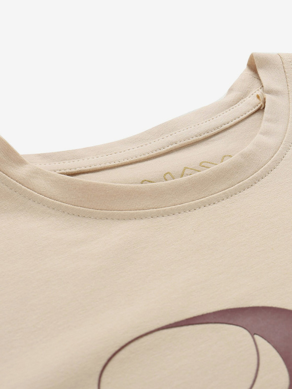 NAX Béžové dámske tričko NAX NERGA