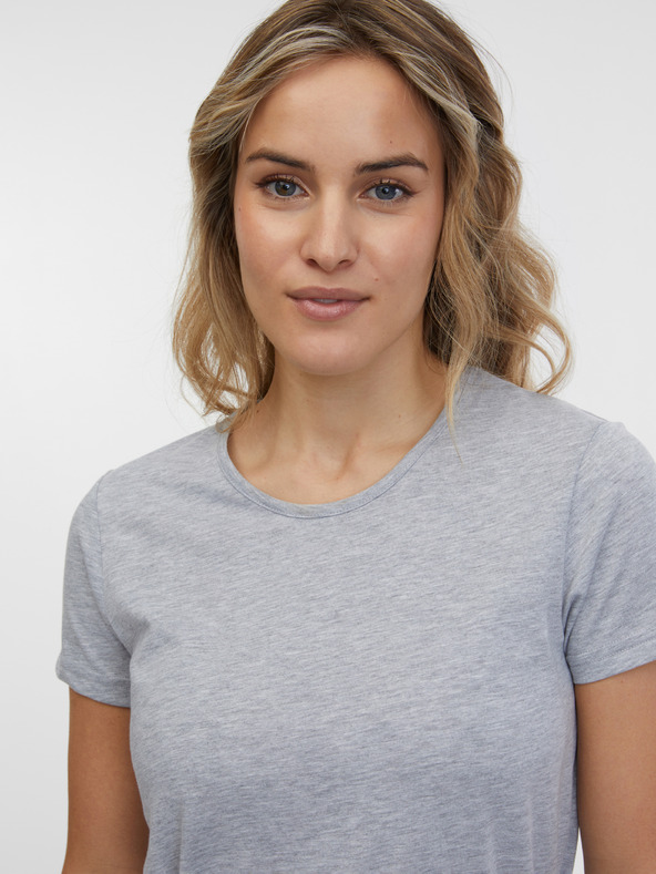 Sam 73 Svetlošedé dámske pruhované midi šaty SAM 73 Estela